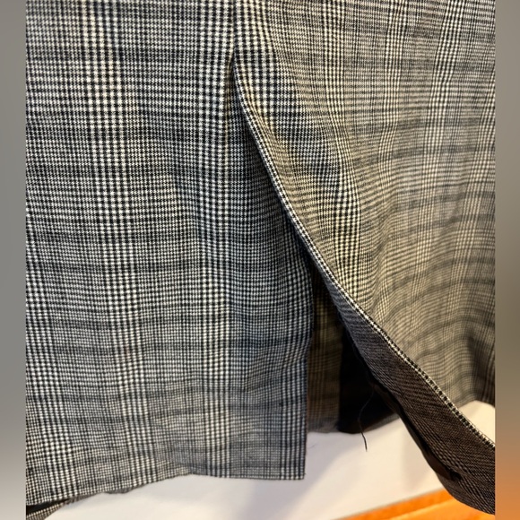 NWT American Eagle Oversized Grey Plaid Striped Boyfriend Blazer Large - Picture 6 of 6